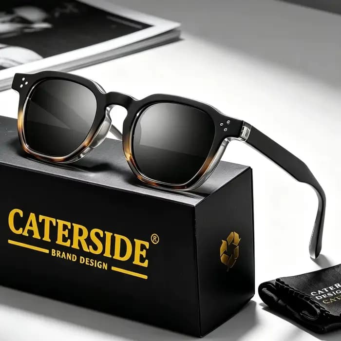 CATERSIDE Nouvelles Lunettes de Soleil Rétro Punk pour Hommes