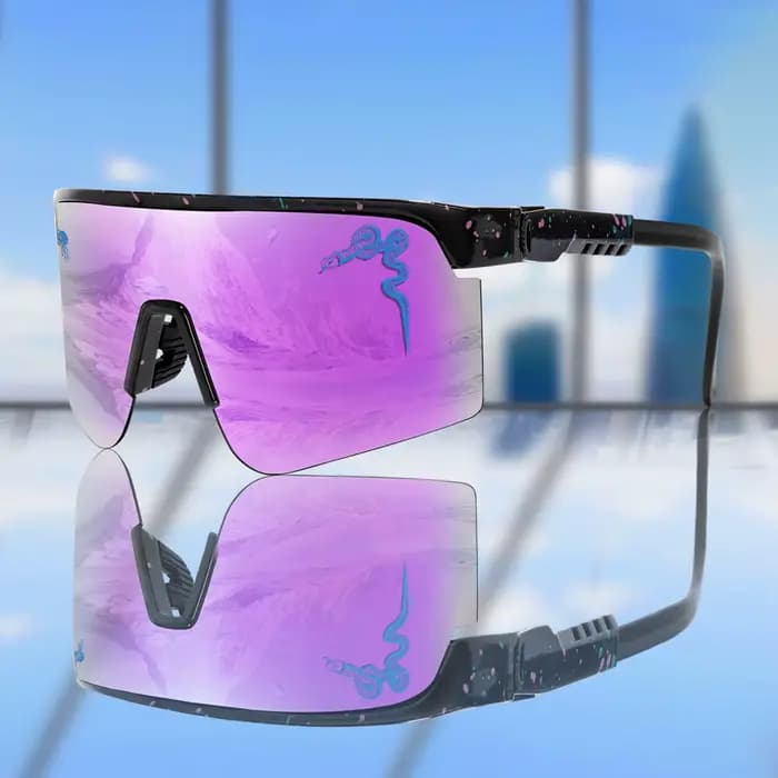 Lunettes de soleil de cyclisme à monture large pour hommes