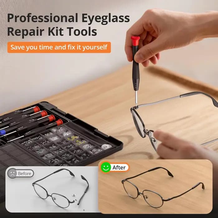 Kit d'outils de réparation de lunettes avec vis