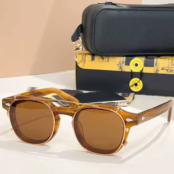 2025 DOLT Lunettes de soleil rondes de luxe en acétate et alliage pour hommes et femmes Designer de marque de haute