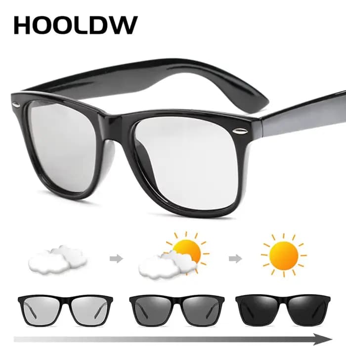 HOOLDW lunettes de soleil photochromiques femmes hommes conduite Anti-éblouissement