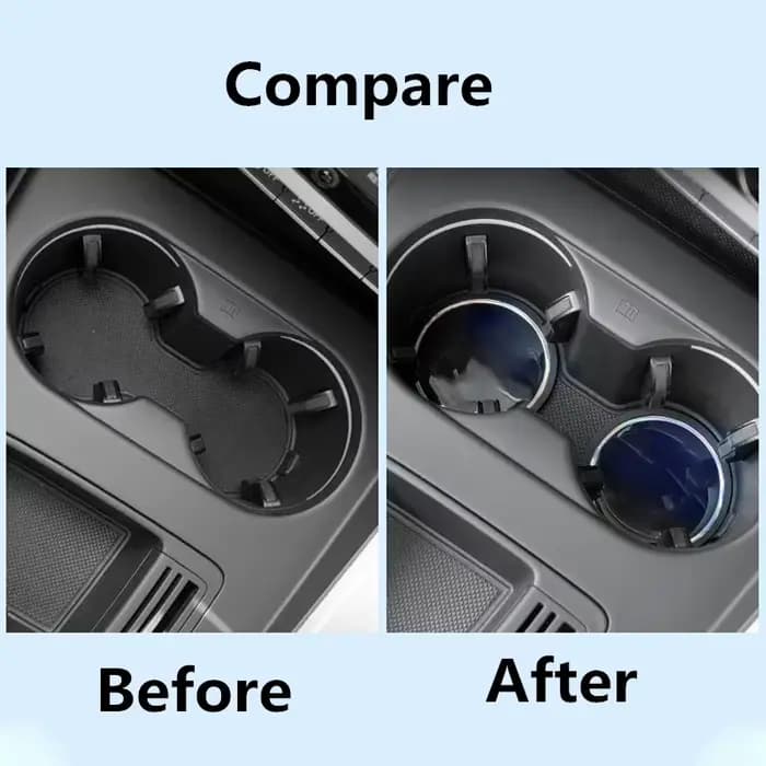 Sous-verre pour voiture, tapis antidérapant avec motif logo pour porte-gobelet, pour Land Rover Discovery 3 4 Range Rover Freelander SVR Evoque Velar