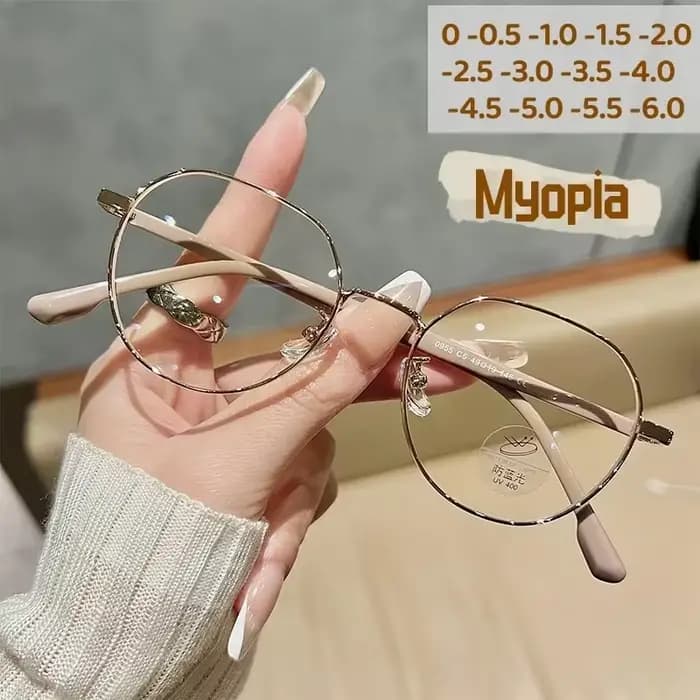 Lunettes de myopie de luxe classiques Vintage Anti-lumière bleue