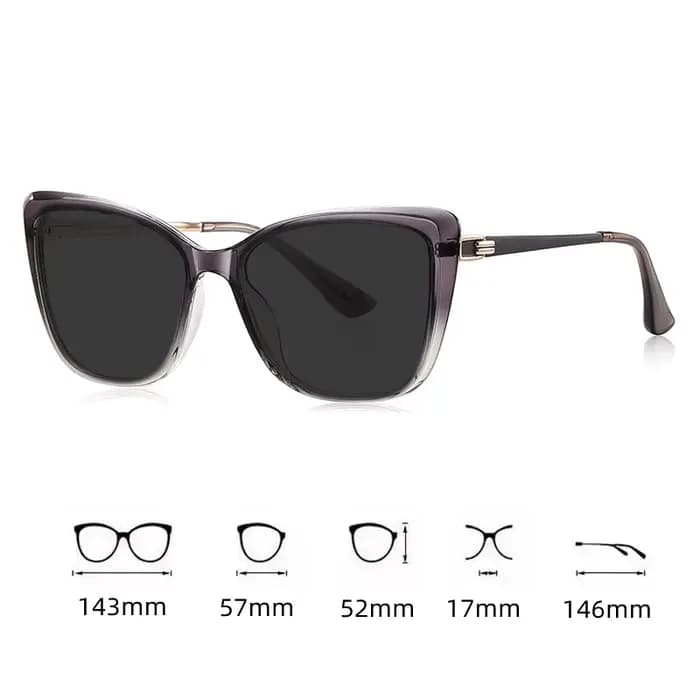 MEYETS mode personnalisé papillon grand cadre conception UV400 lunettes de soleil femme personnalisable Prescription
