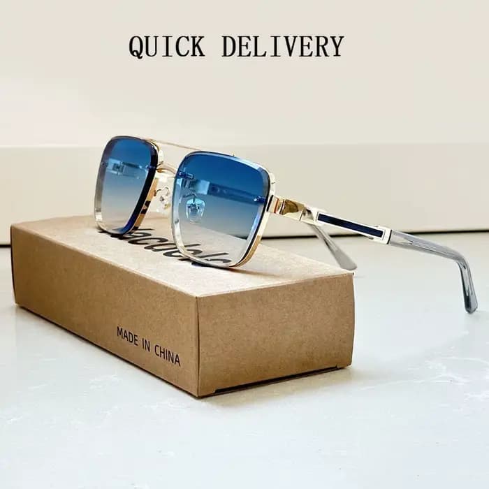 2025 Lunettes De Soleil carrées hommes luxe Vintage