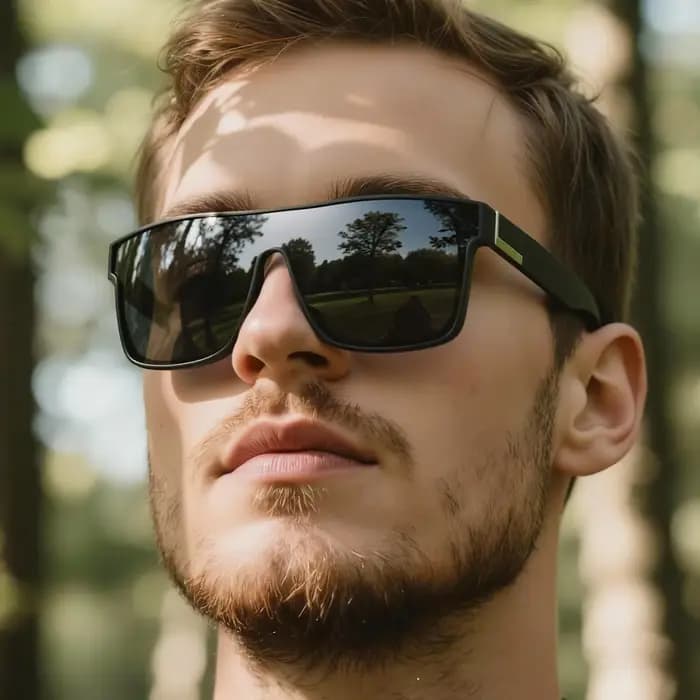 Lunettes de soleil de sport colorées classiques 2 pièces-lentille monobloc