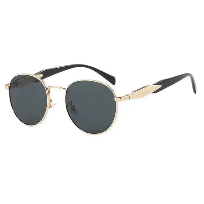 Lunettes de soleil rondes Vintage en métal pour femmes