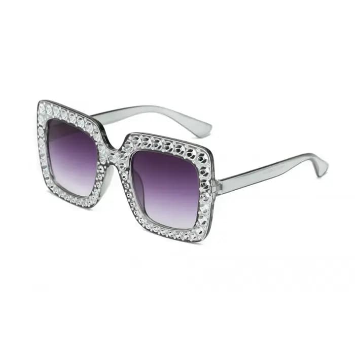 Lunettes de soleil surdimensionnées en diamant