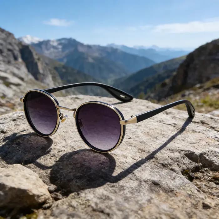 Lunettes de soleil rondes vintage pour hommes