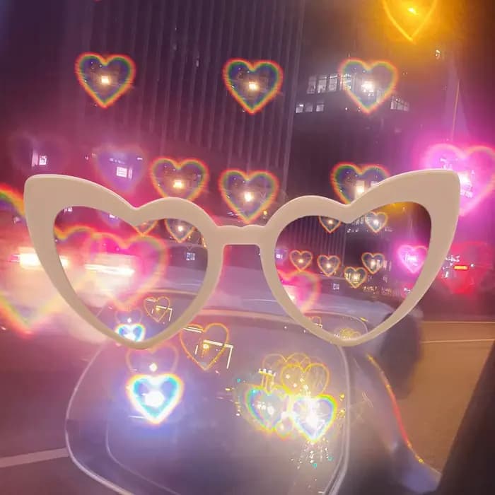 Amour effet spécial lunettes en forme de coeur mode