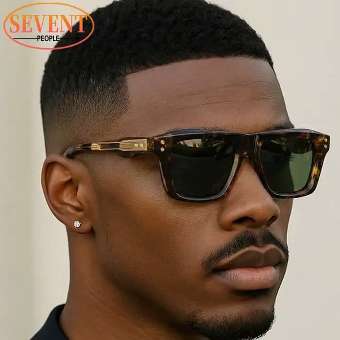 Lunettes de soleil carrées steampunk classiques pour hommes 2026 – Marque de luxe