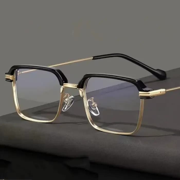 Lunettes d'ordinateur, monture demi-carrée en métal