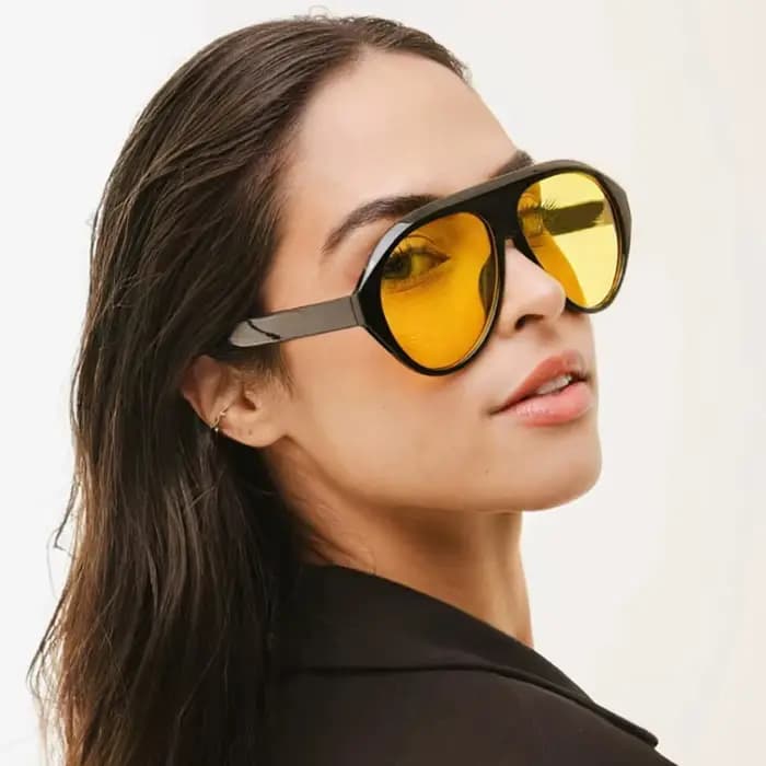 Lunettes de protection Vintage surdimensionnées ovales Punk pour femmes