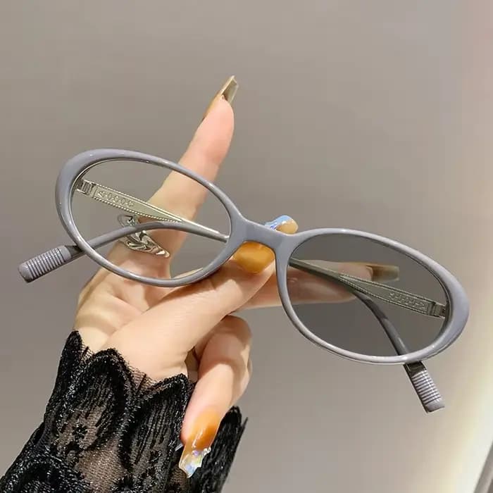 Lunettes de myopie photochromiques à monture ovale pour femmes