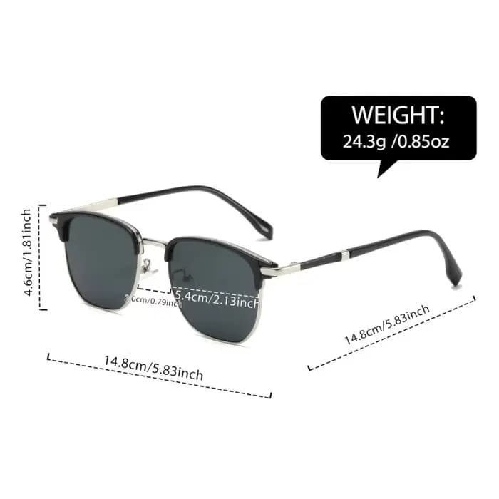 Lunettes de soleil unisexes noires
