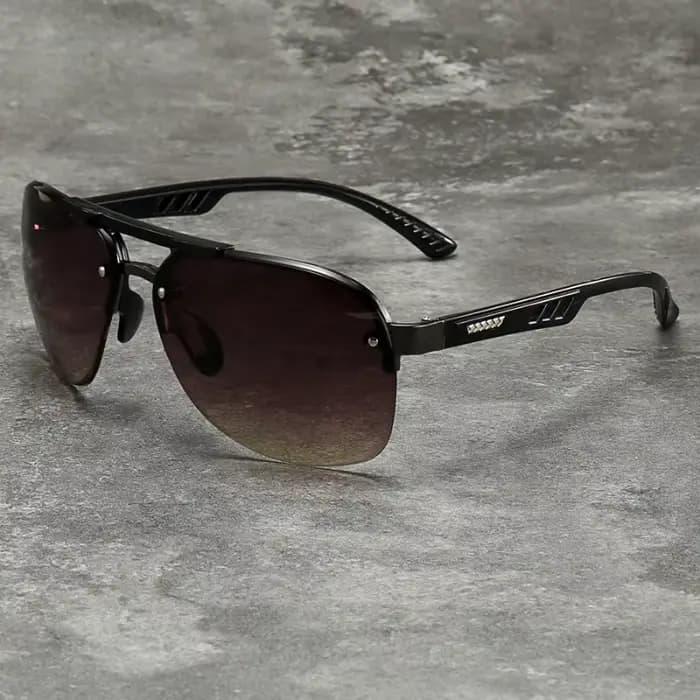 Lunettes de soleil métalliques à verres dégradés tendance pour hommes et femmes