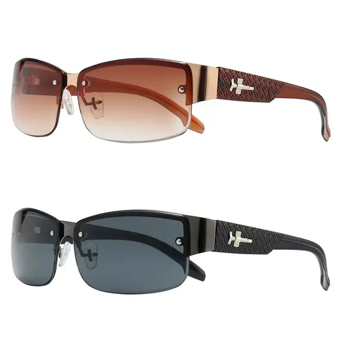 Lunettes de soleil vintage dégradées pour hommes et femmes