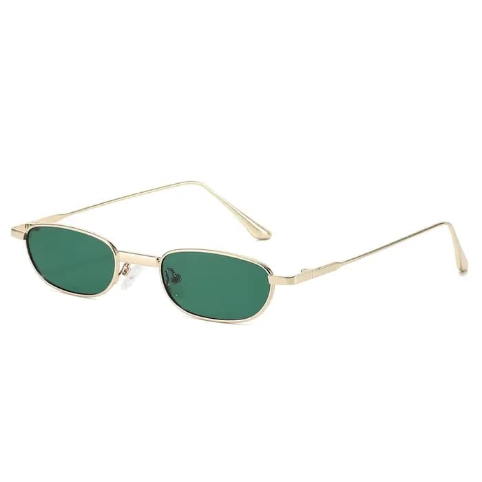 Lunettes de soleil rectangulaires de luxe à petite monture pour femmes et hommes