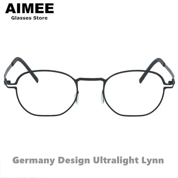 Garantie à vie pas de décoloration hommes lunettes carrées polygone marque allemande ultralégères sans vis