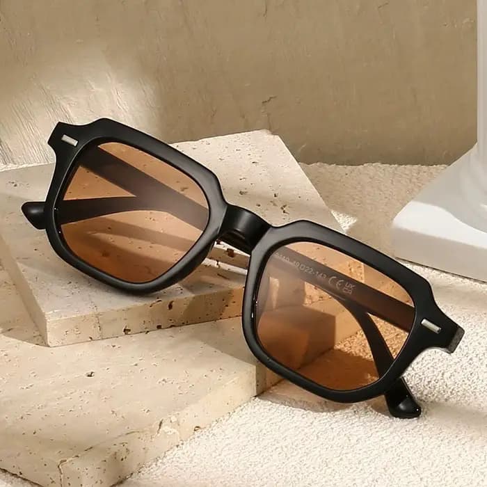 Lunettes de soleil vintage à rivets ronds pour femmes et hommes