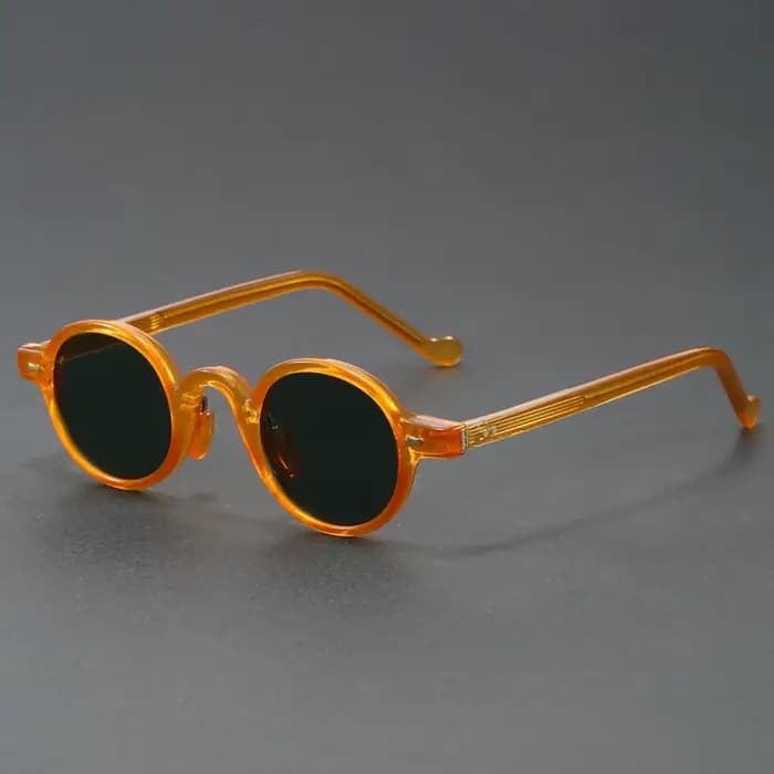 Lunettes de soleil rondes Vintage Orange pour femmes et hommes