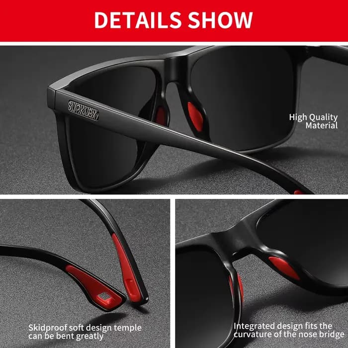 SUPKatteign- Lunettes de soleil de sport polarisées UV400 pour homme