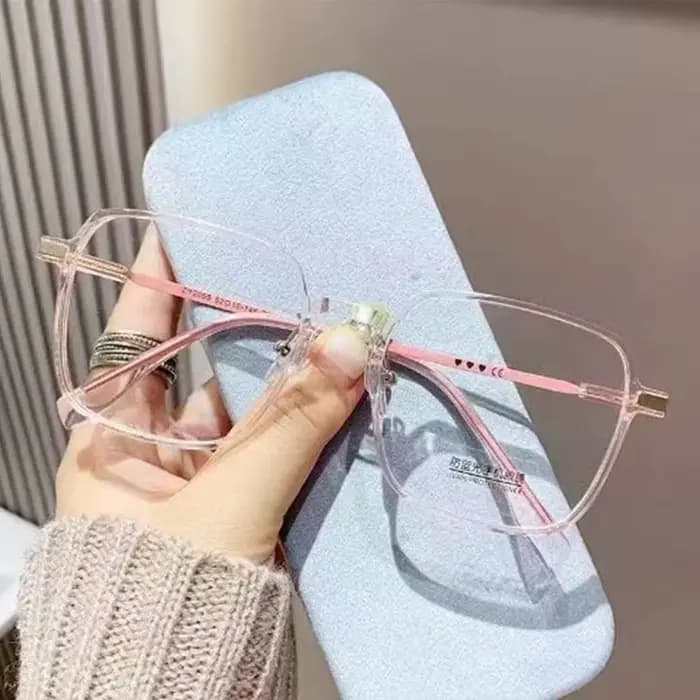 KLASSNUM femmes Transparent Anti lumière bleue lunettes photochromiques grand cadre ordinateur