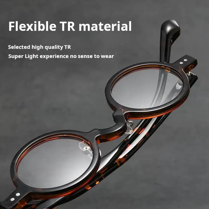 Classique rétro ovale TR90 lunettes cadre hommes femmes rond écaille de tortue rayure