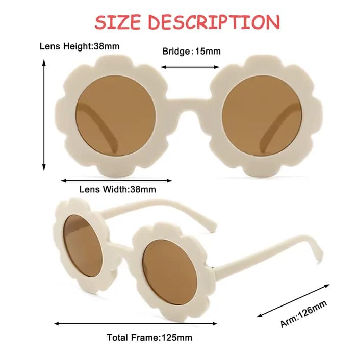 Lunettes de soleil rondes pour enfants de 2 à 10 ans