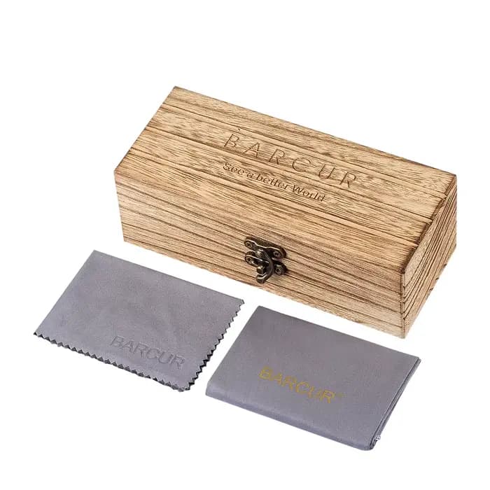 BARCUR lunettes de soleil en bois pour hommes