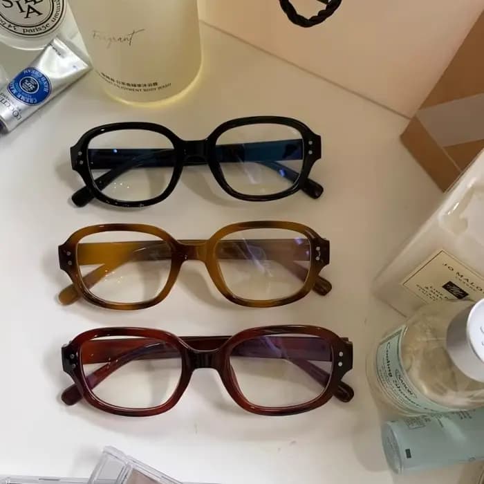 Lunettes carrées ovales rétro Y2K pour femmes, lunettes en verre à monture rouge et verte, lunettes décoratives pour ordinateur, lunettes anti-bleu avec conduite en bord de mer