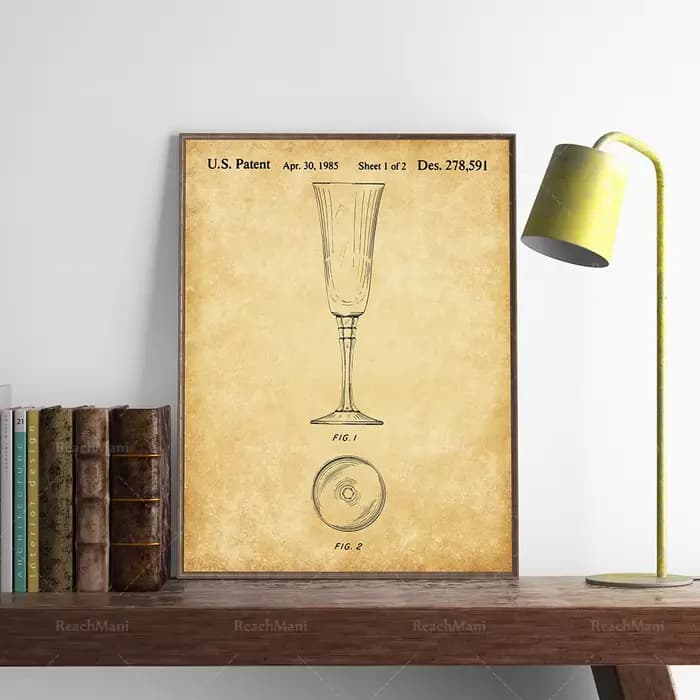 Ensemble de verres à boisson pour bar, bière, whisky, vin, champagne, art mural Danse eté, étiquettes décoratives, 4 pièces