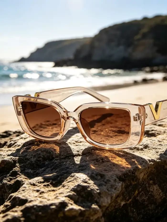 Lunettes de soleil rectangulaires rétro pour femmes