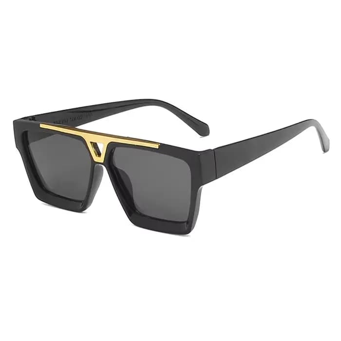Lettre V lunettes de soleil pour femmes hommes mode rétro cadre carré conduite noir UV400 lentille