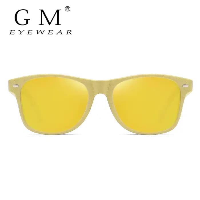 Les lunettes de soleil rétro classiques polarisées en paille de blé gm peuvent décomposer des matériaux naturels pour