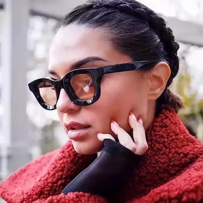 Lunettes de soleil ovales épaisses pour hommes et femmes
