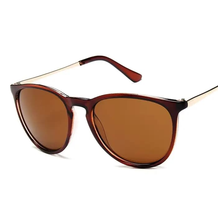 Marque Designer rond oeil De chat lunettes De soleil homme rétro nuances mâle