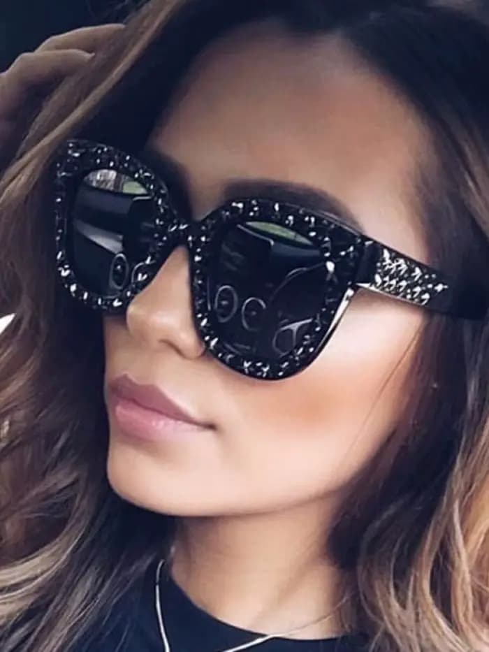 Lunettes de soleil œil de chat vintage pour femme