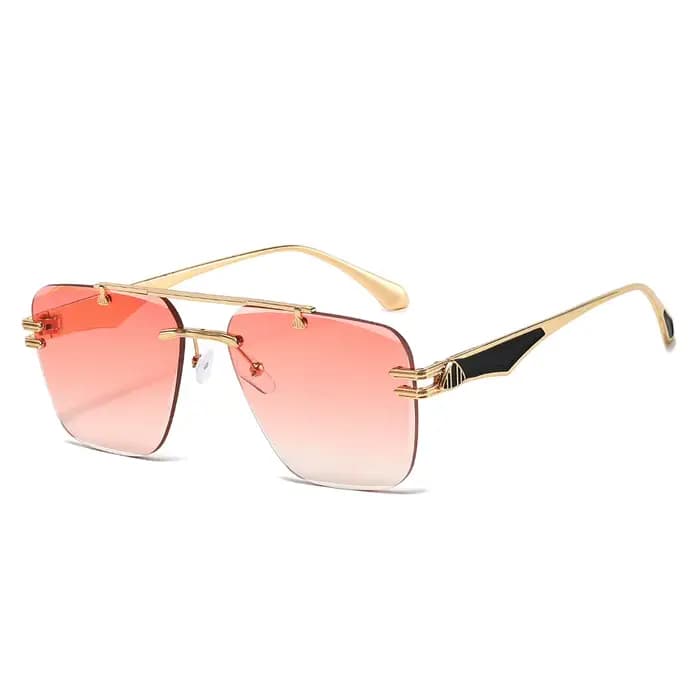 Lunettes de soleil pilote sans monture pour hommes et femmes