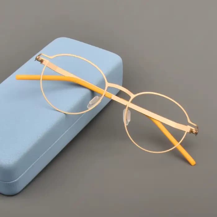 Lunettes rondes sans vis ultralégères pour hommes et femmes