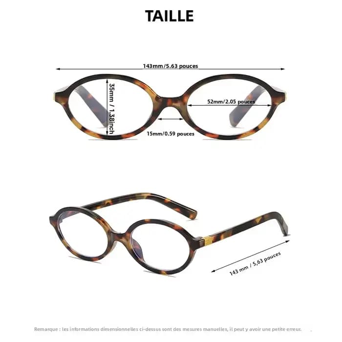 Lunettes de lecture ovales vintage pour femmes et hommes
