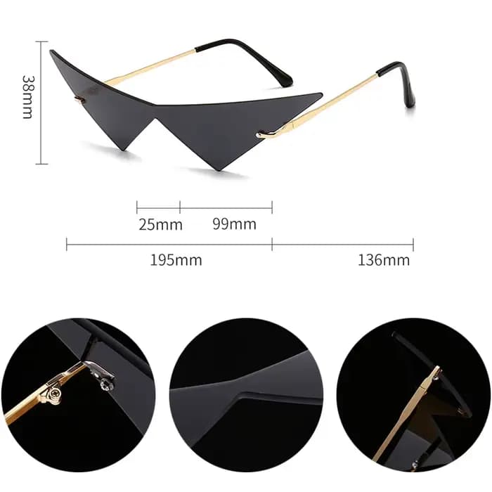 Buc& EI-Lunettes de soleil triangle pour femmes et hommes