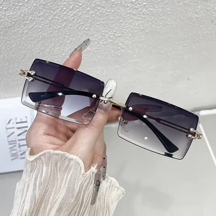 Lunettes de soleil tendance sans monture pour hommes et femmes