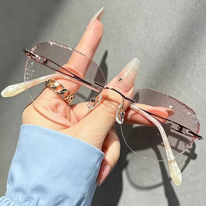 Lunettes de lecture élégantes sans monture pour femmes, design de luxe unisexe, anti-lumière bleue, presbytie, lunettes de vue de haute qualité pour hommes, 0+1.0+4.0
