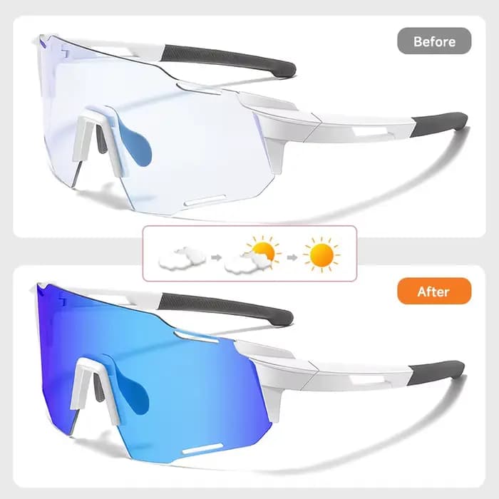 Lunettes de soleil photochromiques pour sport et cyclisme