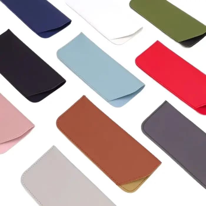 Pochette à lunettes en cuir PU