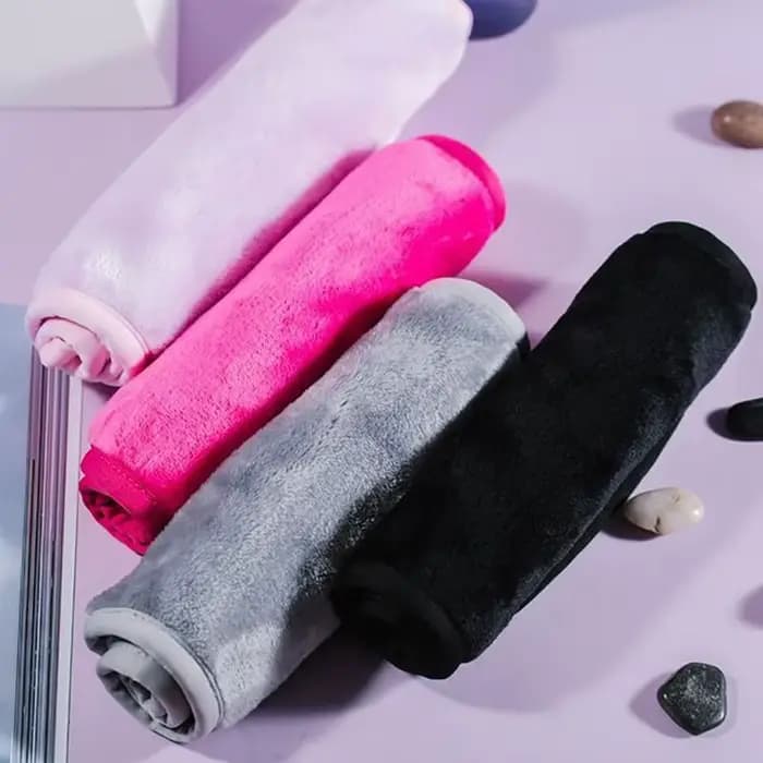 Serviette démaquillante en microfibre douce, 1 pièce, tampons en tissu de nettoyage bouffant en peluche, outils cosmétiques, essentiels de beauté, nettoyant pour le visage