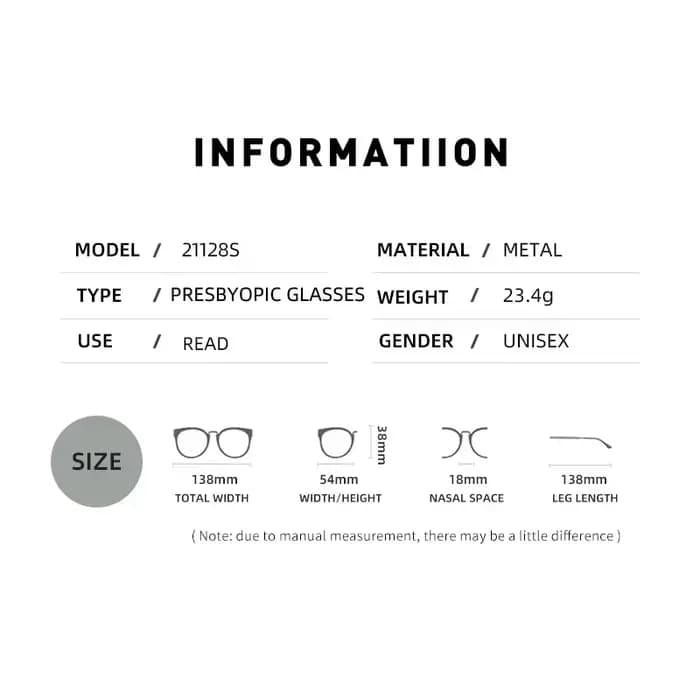 Lunettes de myopie à grande monture carrée en métal pour hommes