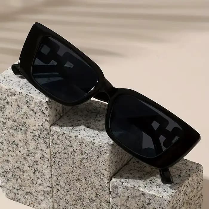 1 Paire de Lunettes Rétro Géométriques en Plastique