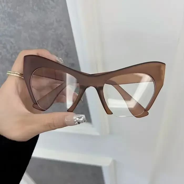 Montures de lunettes œil-de-chat tendance pour femmes et hommes – Monture optique transparente de marque de créateur – Oculos stylés